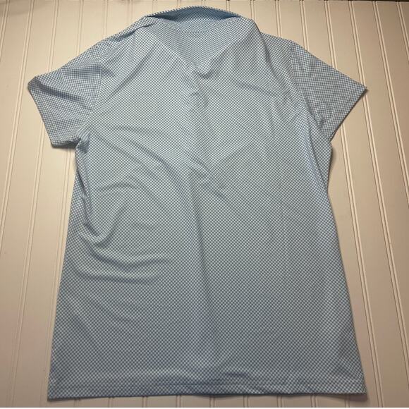 NWT Biletnikoff Foundation Plaid Short Sleeve Polo Embroidered Size Womens Large - Picture 6 of 7
